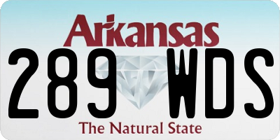 AR license plate 289WDS