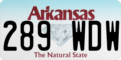 AR license plate 289WDW