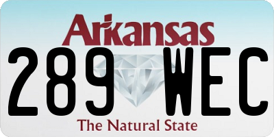AR license plate 289WEC