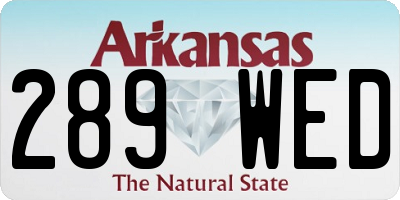 AR license plate 289WED