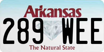 AR license plate 289WEE