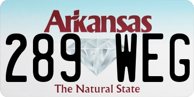 AR license plate 289WEG