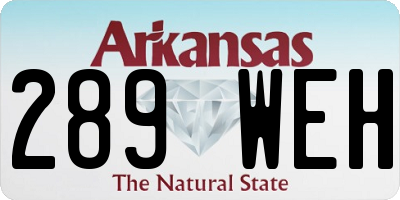AR license plate 289WEH