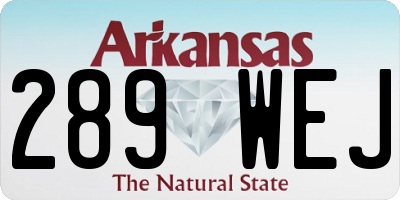 AR license plate 289WEJ