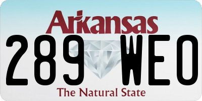 AR license plate 289WEO