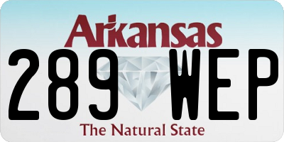 AR license plate 289WEP