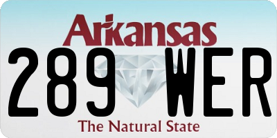 AR license plate 289WER
