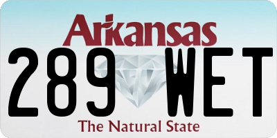 AR license plate 289WET