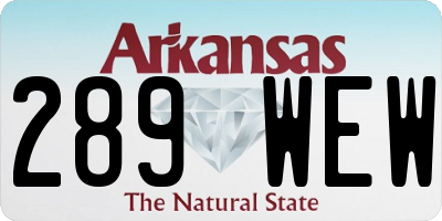 AR license plate 289WEW