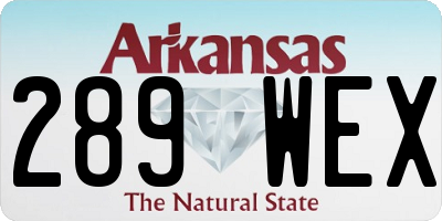 AR license plate 289WEX