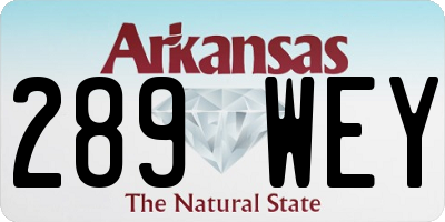 AR license plate 289WEY