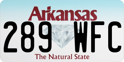 AR license plate 289WFC