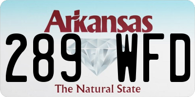 AR license plate 289WFD