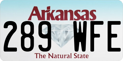 AR license plate 289WFE