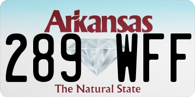 AR license plate 289WFF