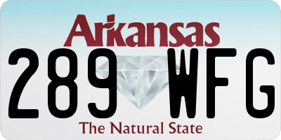 AR license plate 289WFG