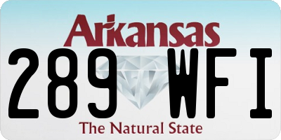AR license plate 289WFI