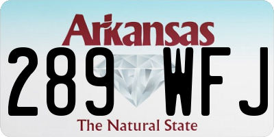 AR license plate 289WFJ