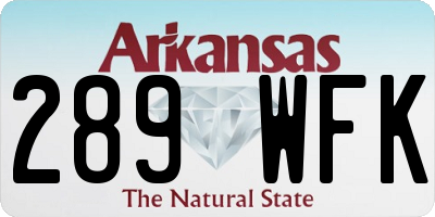 AR license plate 289WFK