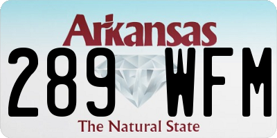 AR license plate 289WFM