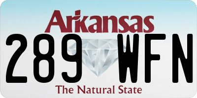 AR license plate 289WFN