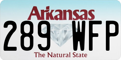 AR license plate 289WFP