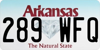 AR license plate 289WFQ
