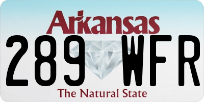 AR license plate 289WFR
