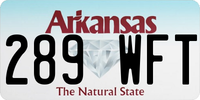 AR license plate 289WFT
