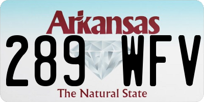 AR license plate 289WFV