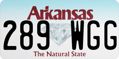 AR license plate 289WGG