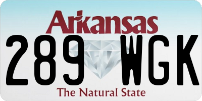 AR license plate 289WGK