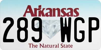 AR license plate 289WGP