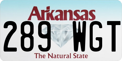AR license plate 289WGT