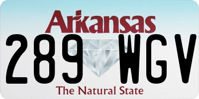 AR license plate 289WGV