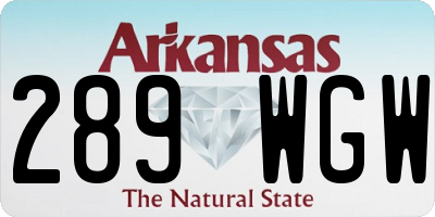 AR license plate 289WGW