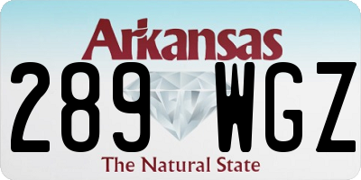 AR license plate 289WGZ
