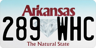 AR license plate 289WHC