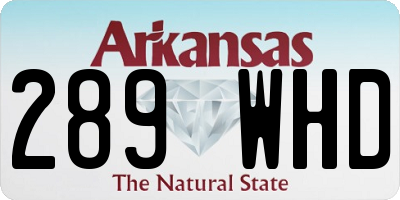 AR license plate 289WHD
