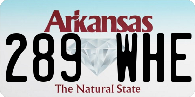 AR license plate 289WHE