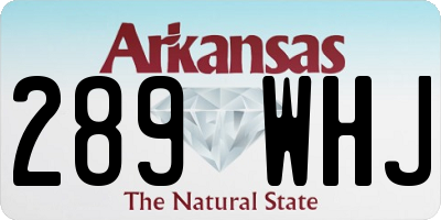 AR license plate 289WHJ
