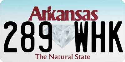 AR license plate 289WHK