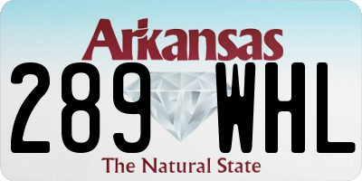 AR license plate 289WHL