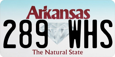 AR license plate 289WHS
