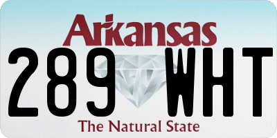 AR license plate 289WHT