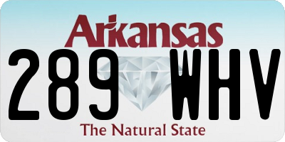 AR license plate 289WHV