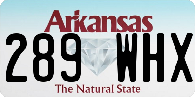 AR license plate 289WHX