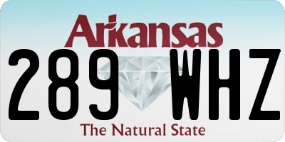 AR license plate 289WHZ