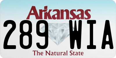 AR license plate 289WIA