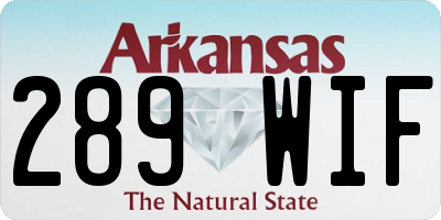AR license plate 289WIF